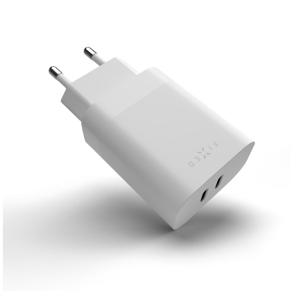 Chargeur Réseau Fixed, 35W, 3A, 2 x USB-C, Blanc