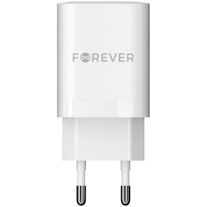 Chargeur Réseau Forever TC-05-35CC, 35W, 3A, 2 x USB-C, Blanc