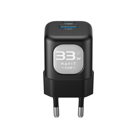 Chargeur Réseau HAVIT UC230, 33W, 3A, 1 x USB-A - 1 x USB-C, Rose