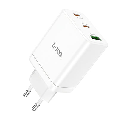 Chargeur réseau HOCO N33, 35W, 3A, 1 x USB-A - 2 x USB-C, blanc 