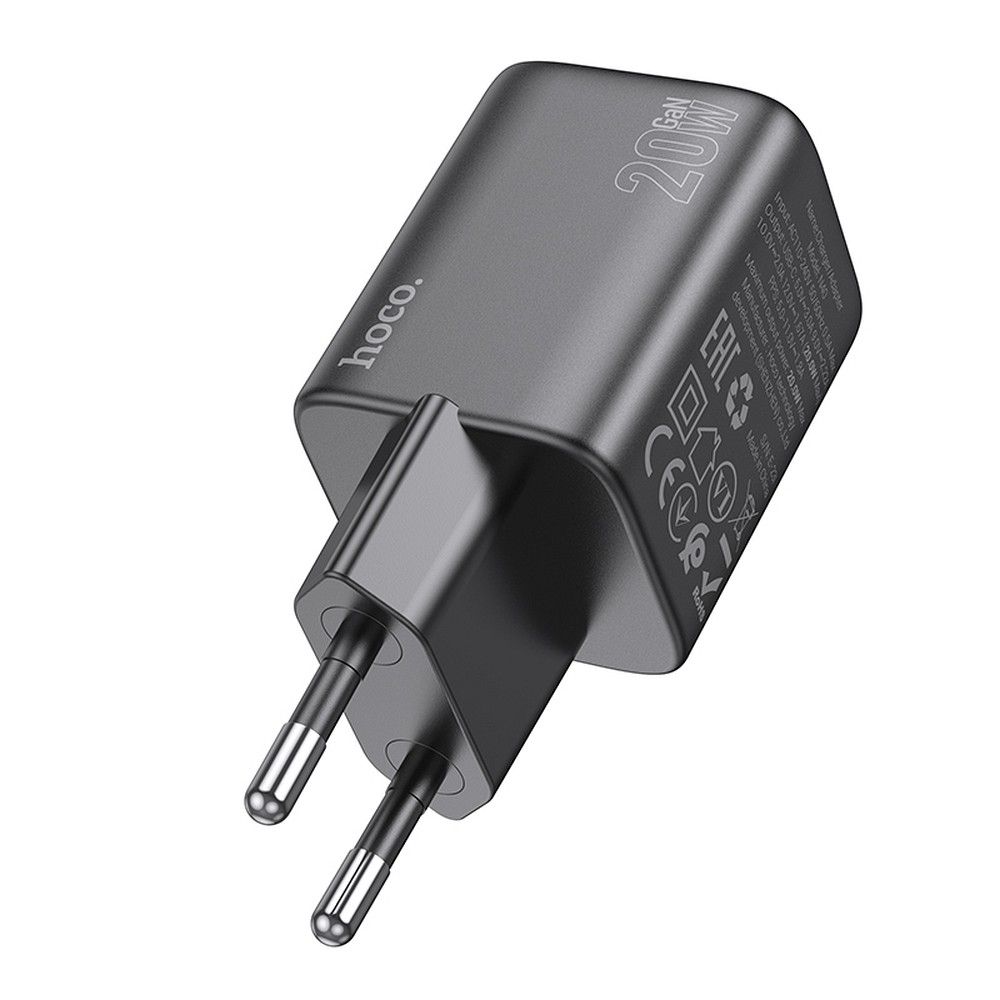 Chargeur Réseau HOCO N40, 20W, 3A, 1 x USB-C, Noir
