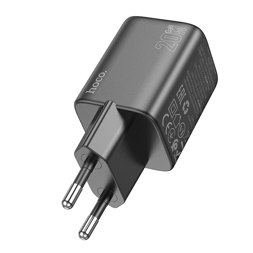 Chargeur Réseau HOCO N41, 20W, 3A, 1 x USB-A - 1 x USB-C, Noir