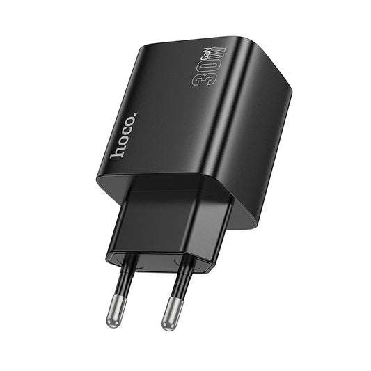 Chargeur Réseau HOCO N56, 30W, 3A, 2 x USB-A - 2 x USB-C, Noir
