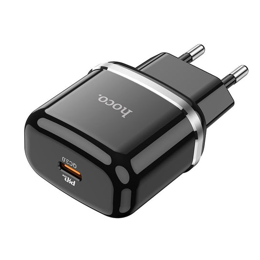 Chargeur réseau HOCO Victorious N24, 20W, 3A, 1 x USB-C, Noir 