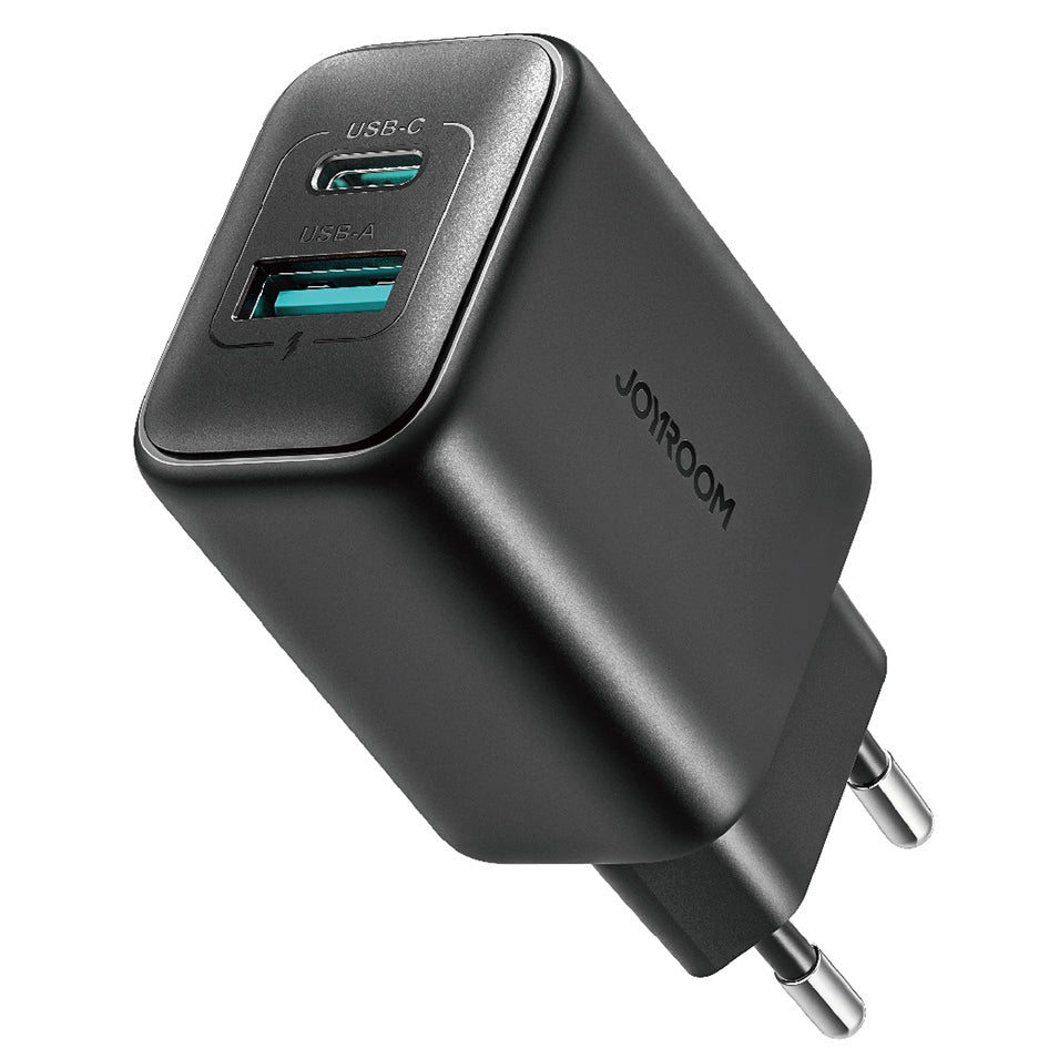 Chargeur Réseau Joyroom JR-TCF13, 25W, 3A, 1 x USB-A - 1 x USB-C, Noir