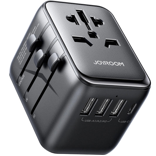 Chargeur réseau Joyroom JR-TCW01 Travel, 17W, 3A, 1 x USB-C - 3 x USB-A, noir 