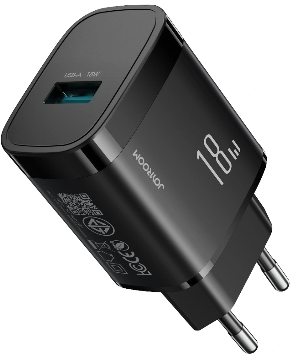 Chargeur secteur Joyroom JR-TF4, 18W, 3A, 1 x USB-A, Noir