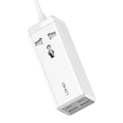 Chargeur réseau Ldnio SC1418, 2500W, 5A, 1 x Prise - 2 x USB-A - 2 x USB-C, Blanc