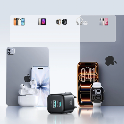 Chargeur Réseau Joyroom JR-TG7, 33W, 3A, 1 x USB-A - 1 x USB-C, Noir