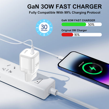 Chargeur Réseau Lito LC11, 30W, 3A, 1 x USB-C, Noir