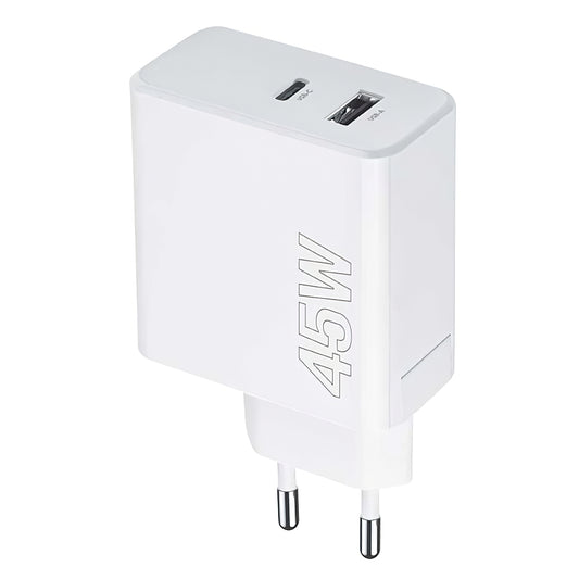 Chargeur réseau MaXlife MXTC-07-45AC, 45W, 3A, 1 x USB-A - 1 x USB-C, blanc