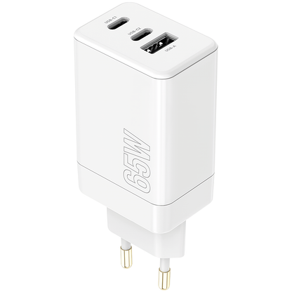 Chargeur réseau MaXlife MXTC-08-65ACC, 65W, 3A, 1 x USB-A - 2 x USB-C, blanc 