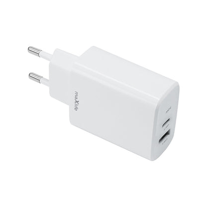 Chargeur réseau MaXlife MXTC-10-30AC, 30W, 3A, 1 x USB-A - 1 x USB-C, blanc 