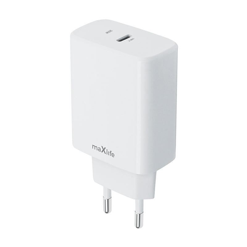 Chargeur réseau MaXlife MXTC-10-30C, 30W, 3A, 1 x USB-C, blanc 