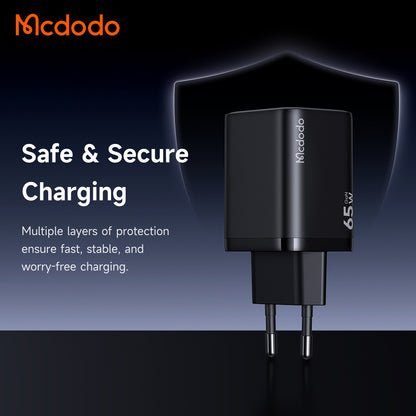 Chargeur secteur McDodo CH-0850 Ultimate Mini, 65W, 3,25A, 1 x USB-C, Noir
