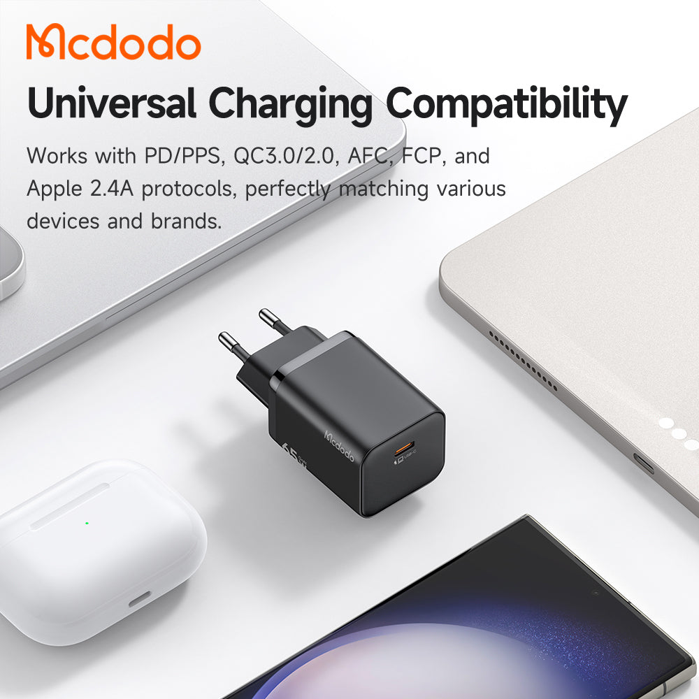 Chargeur secteur McDodo CH-0850 Ultimate Mini, 65W, 3,25A, 1 x USB-C, Noir