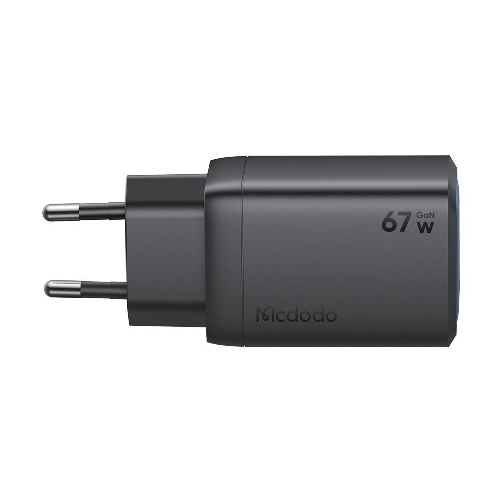 Chargeur Réseau McDodo CH-0970 Gana Mini, 67W, 3A, 1 x USB-A - 2 x USB-C, Noir