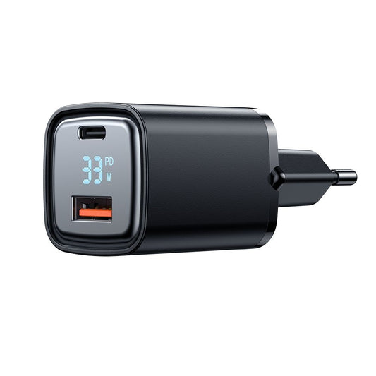 Chargeur Réseau McDodo CH-1701 Graphite Display, 33W, 3A, 1 x USB-A - 1 x USB-C, Noir