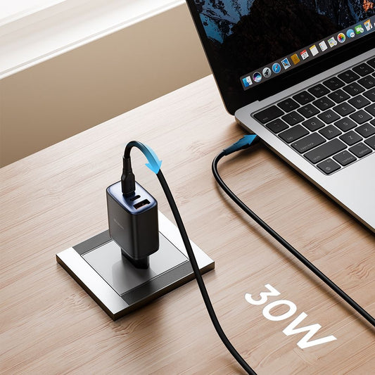Chargeur Réseau McDodo CH-2180 Display, 30W, 3A, 1 x USB-A - 2 x USB-C, Noir