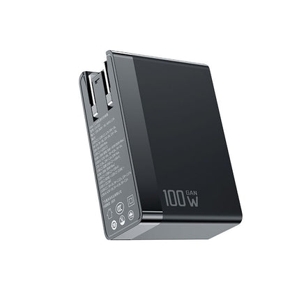 McDodo CH-8101 Pro Nuc AR Power Travel Network Charger, 100W, 5A, 1 x USB-A - 2 x USB-C, Black
