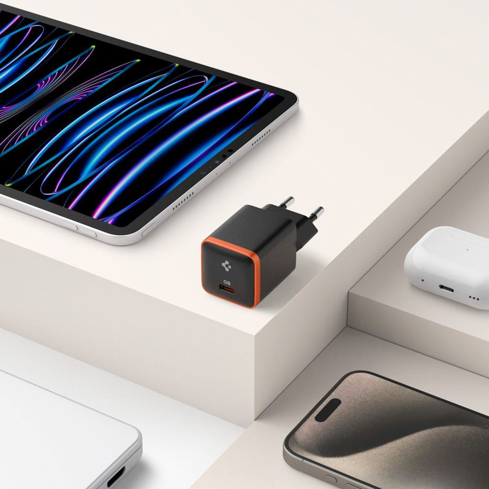 Chargeur Secteur Spigen EE301EU Essential, 30W, 3A, 1 x USB-C, Noir ACH08448