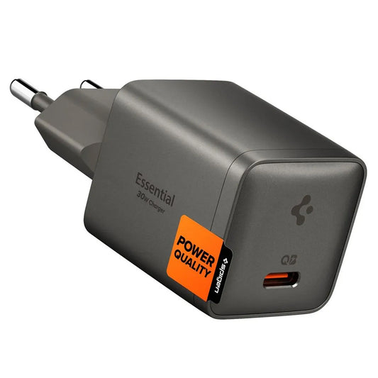 Chargeur Secteur Spigen EE301EU Essential, 30W, 3A, 1 x USB-C, Gris ACH10447