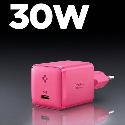 Chargeur secteur Spigen EE301EU Essential, 30W, 3A, 1 x USB-C, Rose ACH10449