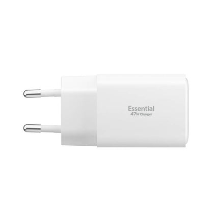 Chargeur Réseau Spigen EE473EU Essential, 47W, 3A, 1 x USB-A - 2 x USB-C, Blanc ACH09464