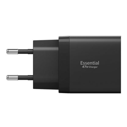 Chargeur Réseau Spigen Essential, 47W, 3A, 2 x USB-C, Noir