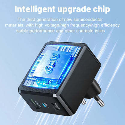 Chargeur Réseau Techsuit CHPD173 Tiny, 35W, 3A, 1 x USB-A - 1 x USB-C, Noir
