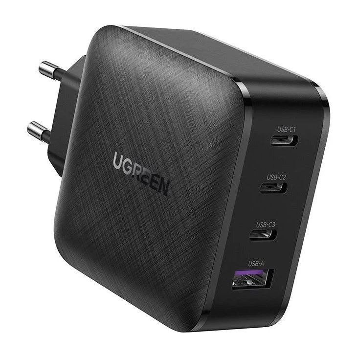 Chargeur réseau UGREEN CD104, 65W, 3A, 1 x USB-A - 3 x USB-C, Noir