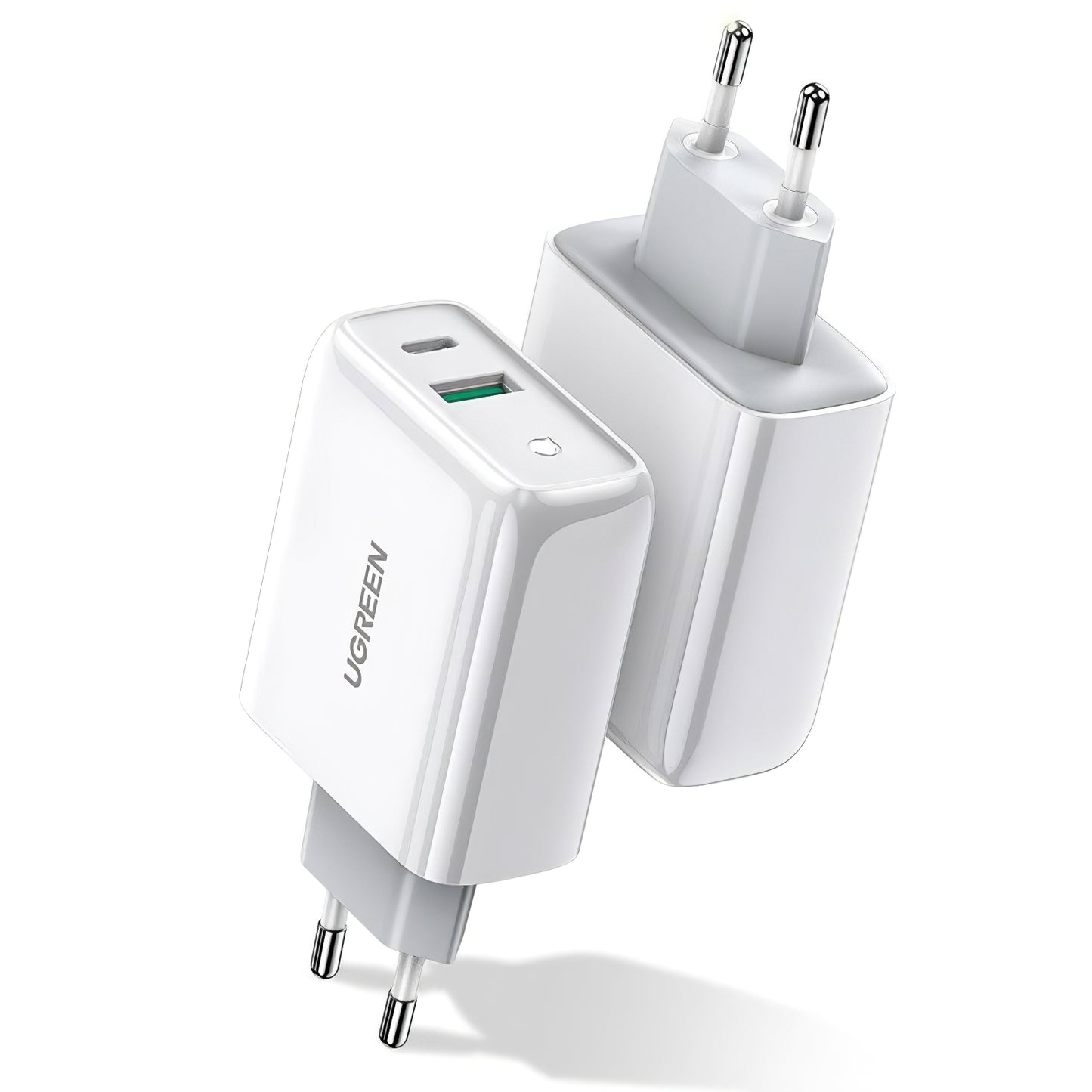 Chargeur réseau UGREEN CD170, 36W, 3A, 1 x USB-A - 1 x USB-C, blanc 