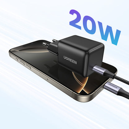 UGREEN X512 Network Charger, 20W, 3A, 1 x USB-C, Black