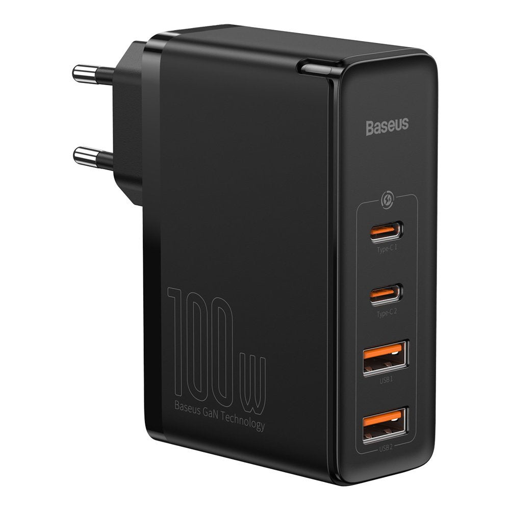 Chargeur réseau Baseus GaN2 Pro, 100W, 5A, 2 x USB-A - 2 x USB-C, Noir CCGAN2P-L01