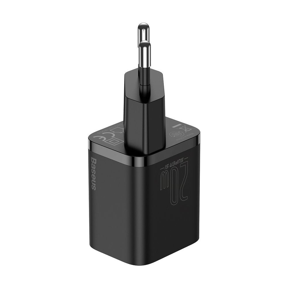 Baseus Super Si Network Charger, 20W, 3A, 1 x USB-C, Noir CCSUP-B01