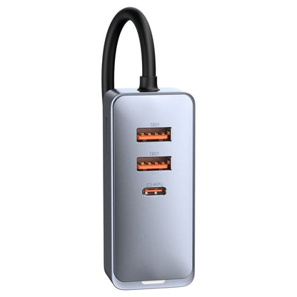 Chargeur de voiture Baseus Share Together, 120W, 3A, 2 x USB-A - 2 x USB-C, Gris CCBT-A0G