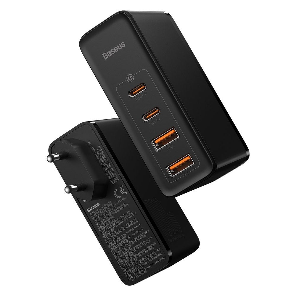 Chargeur réseau Baseus GaN2 Pro, 100W, 5A, 2 x USB-A - 2 x USB-C, Noir CCGAN2P-L01