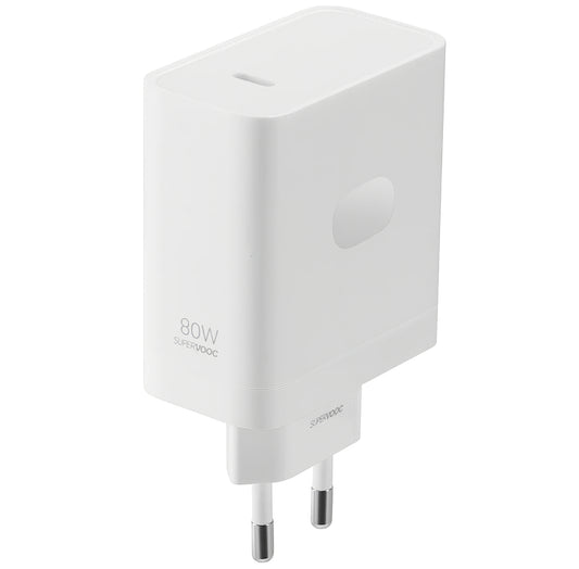 Chargeur réseau OnePlus avec câble USB-C OnePlus, 80W, 7.3A, 1 x USB-C, blanc 5461100248