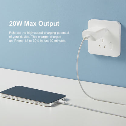 Chargeur réseau Xiaomi, 20W, 3A, 1 x USB-C, blanc BHR4927GL