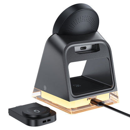 Chargeur Réseau Sans Fil Acefast E17 3-en-1, 15W, 1.67A, Noir