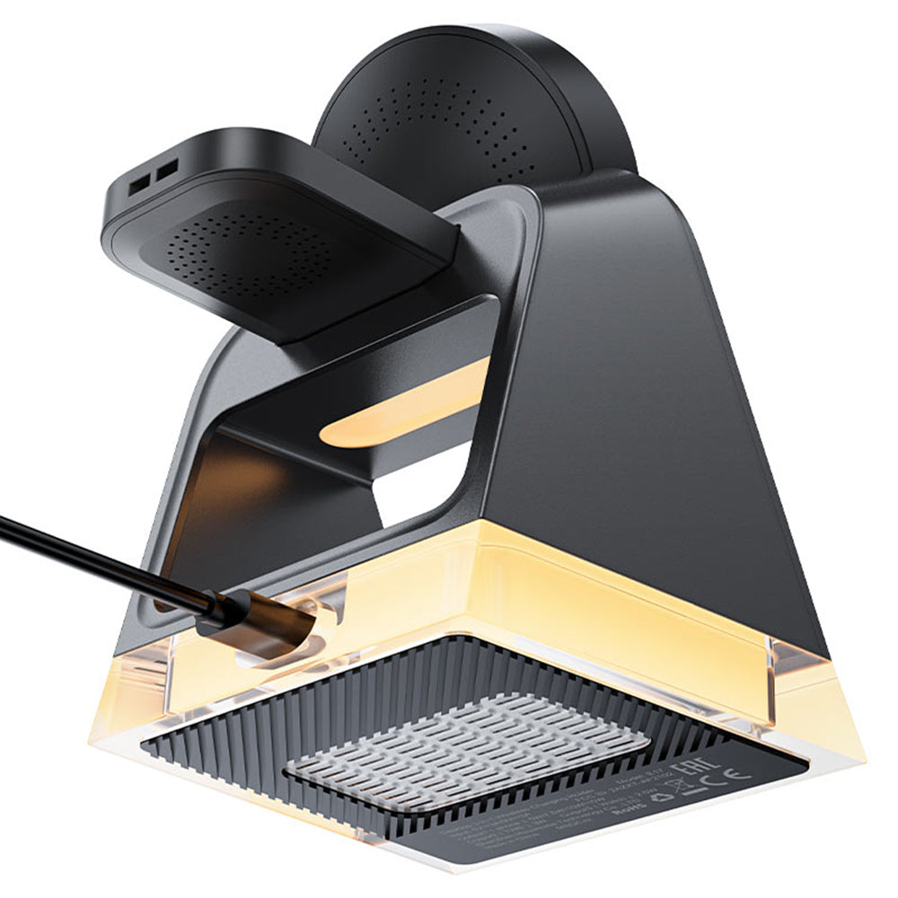 Chargeur Réseau Sans Fil Acefast E17 3-en-1, 15W, 1.67A, Noir