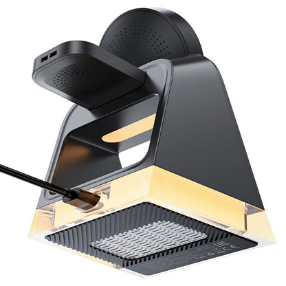 Chargeur Réseau Sans Fil Acefast E17 3-en-1, 15W, 1.67A, Noir