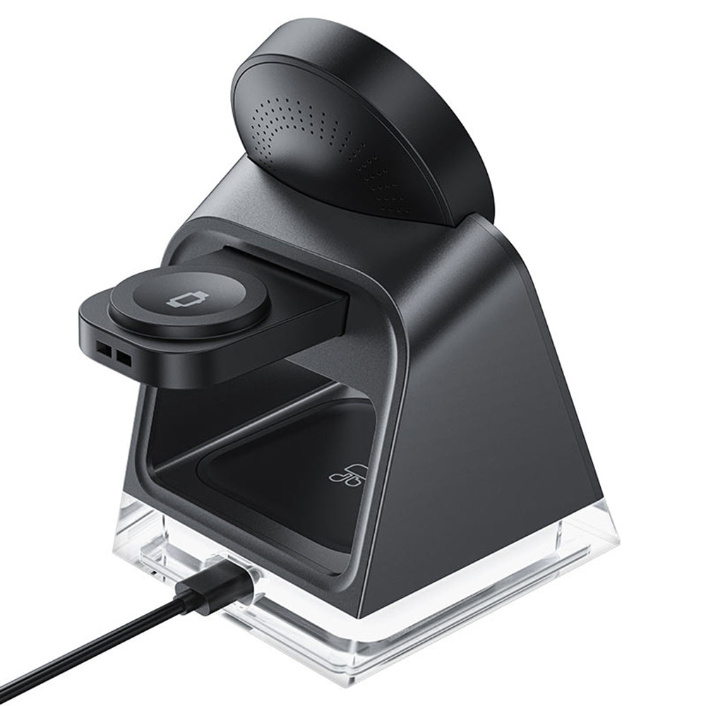 Chargeur Réseau Sans Fil Acefast E17 3-en-1, 15W, 1.67A, Noir