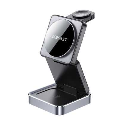 Chargeur Réseau Sans Fil Acefast E21 3en1, 23W, 1.67A, Gris