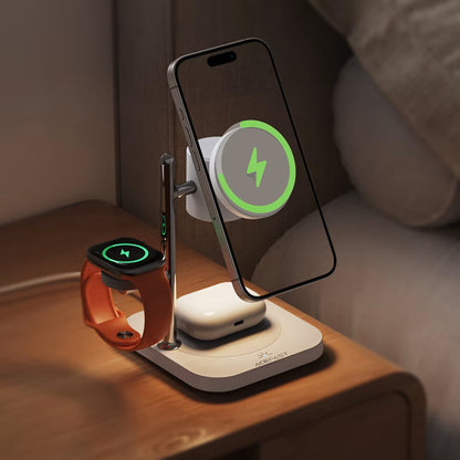 Chargeur Réseau Sans Fil Acefast E39 3en1, 32.5W, Blanc