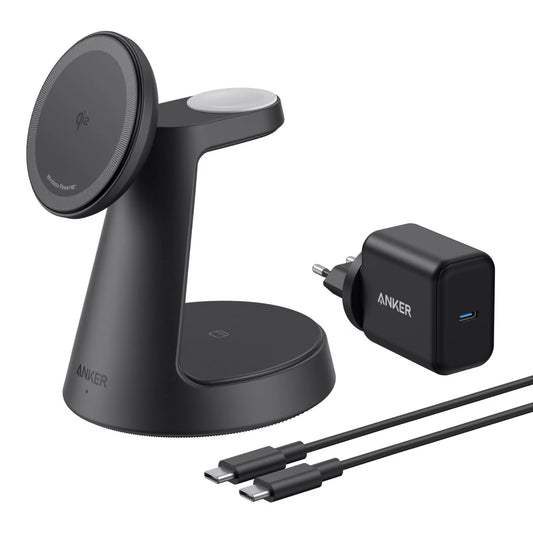 Chargeur Réseau Sans Fil Anker MagGo 3en1, 15W, 1.67A, Noir B25M4G11