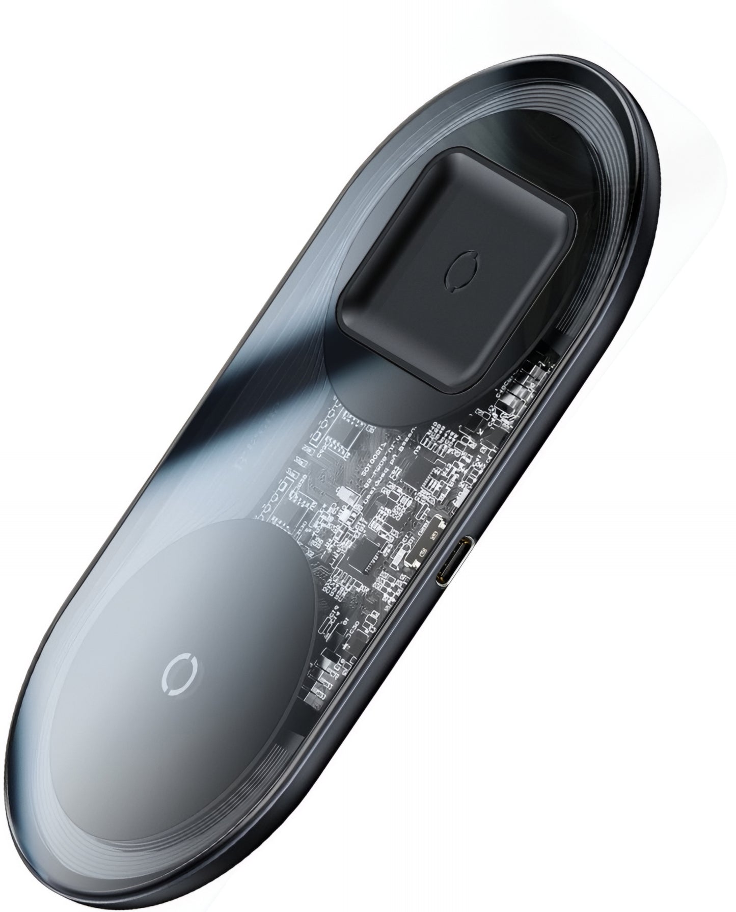 Chargeur Réseau Sans Fil Baseus Simple 2in1, 15W, 1.67A, Transparent WXJK-A01