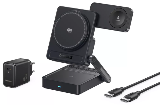 Chargeur Secteur Sans Fil Baseus PicoGo AF21 3en1, 35W, Noir E0205401