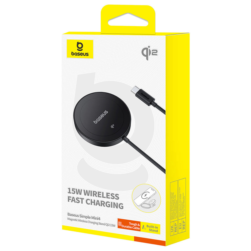 Chargeur Réseau Sans Fil Baseus Simple Mini4, 15W, 1.67A, Noir P10273300121-02