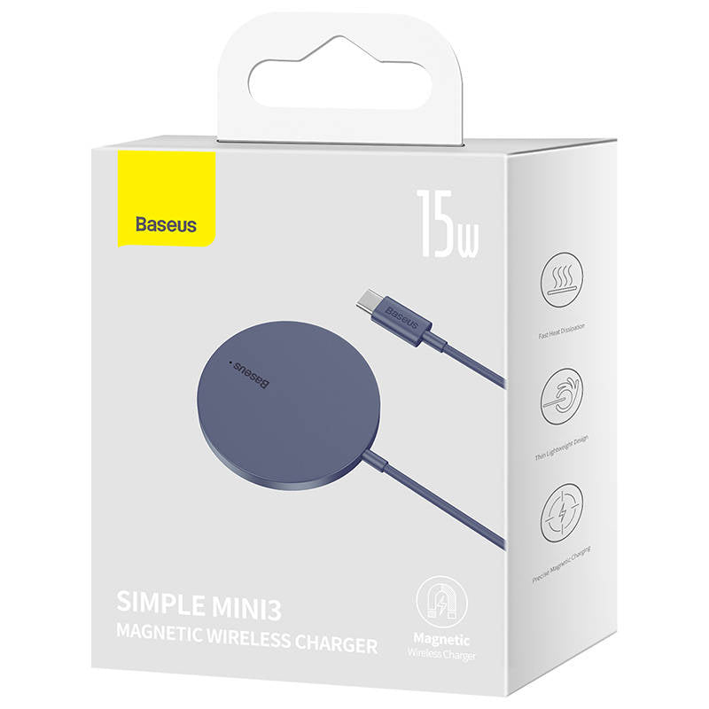 Chargeur Réseau Sans Fil Baseus Simple Mini3, 15W, 1.67A, Mauve CCJJ040205